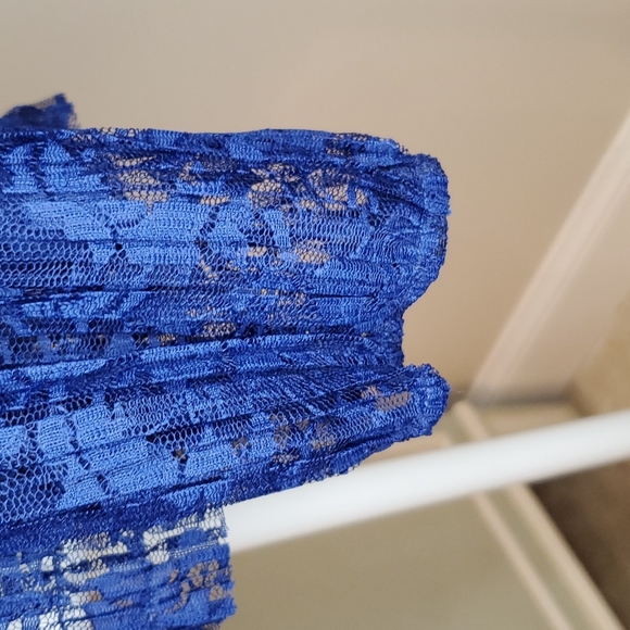 🎉HP🎉 INC International Concepts NWOT Size S Sapphire Blue Lace Top! 💙💘💙 - Picture 6 of 12